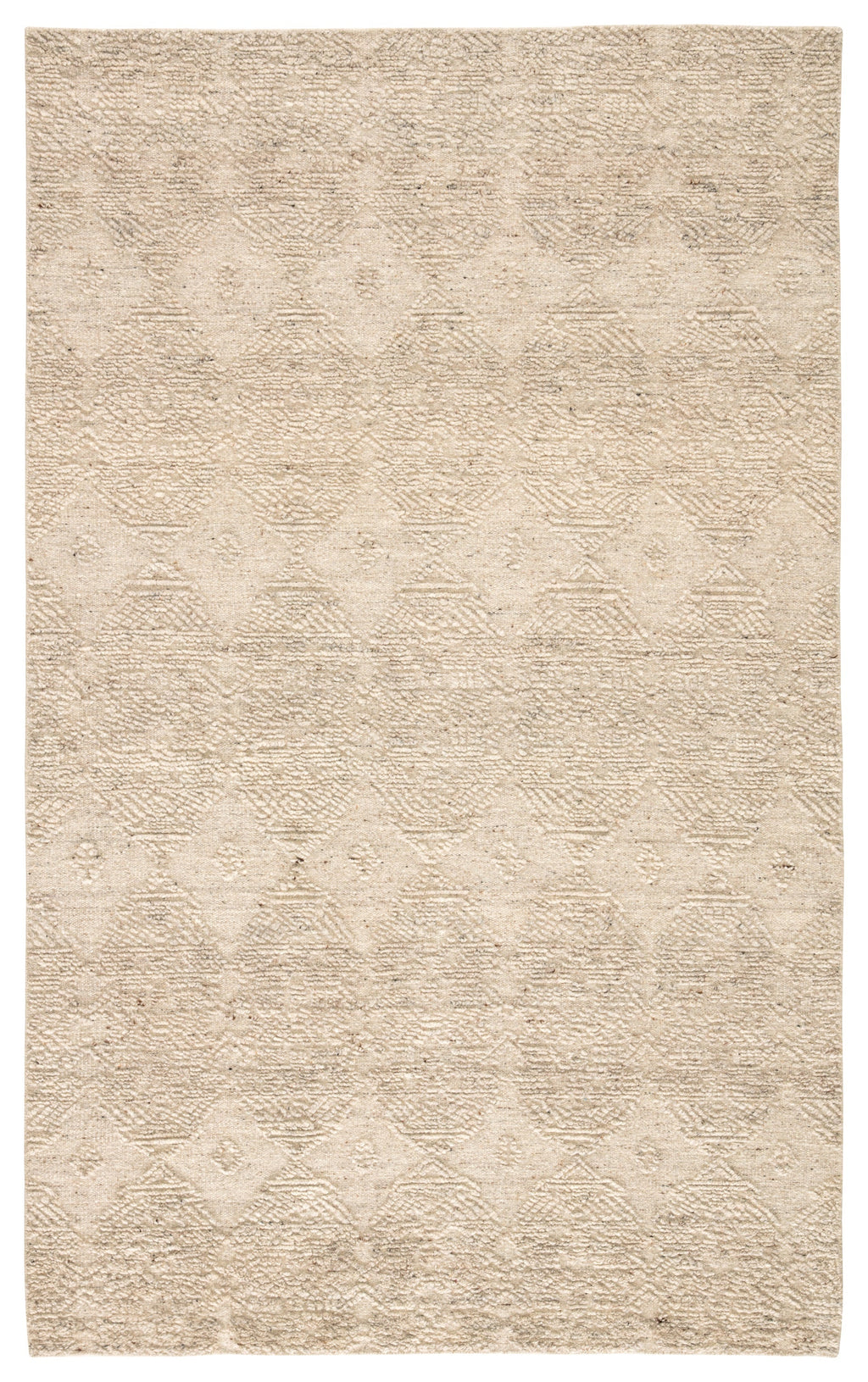 Dentelle Hand-Knotted Geometric Beige Area Rug