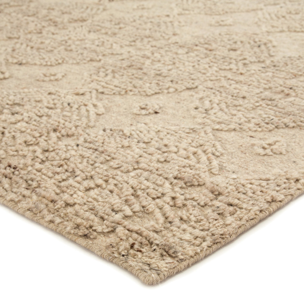 Dentelle Hand-Knotted Geometric Beige Area Rug