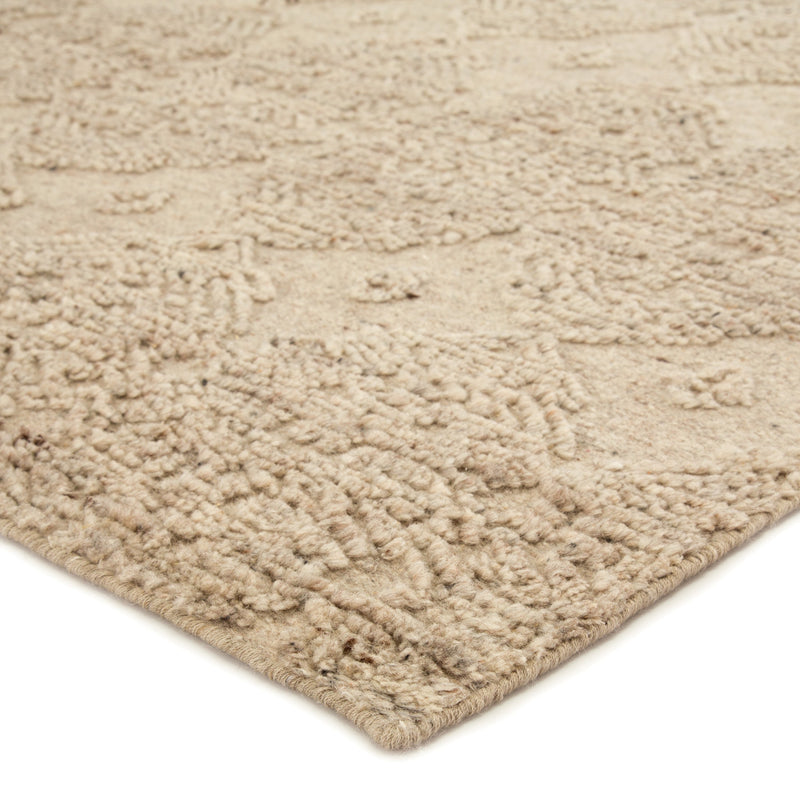 Dentelle Hand-Knotted Geometric Beige Area Rug