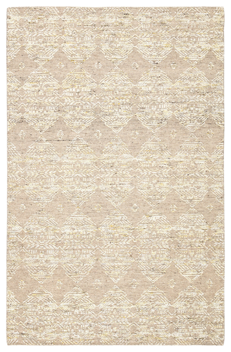 Dentelle Hand-Knotted Geometric Beige & Gold Area Rug design by Jaipur Living