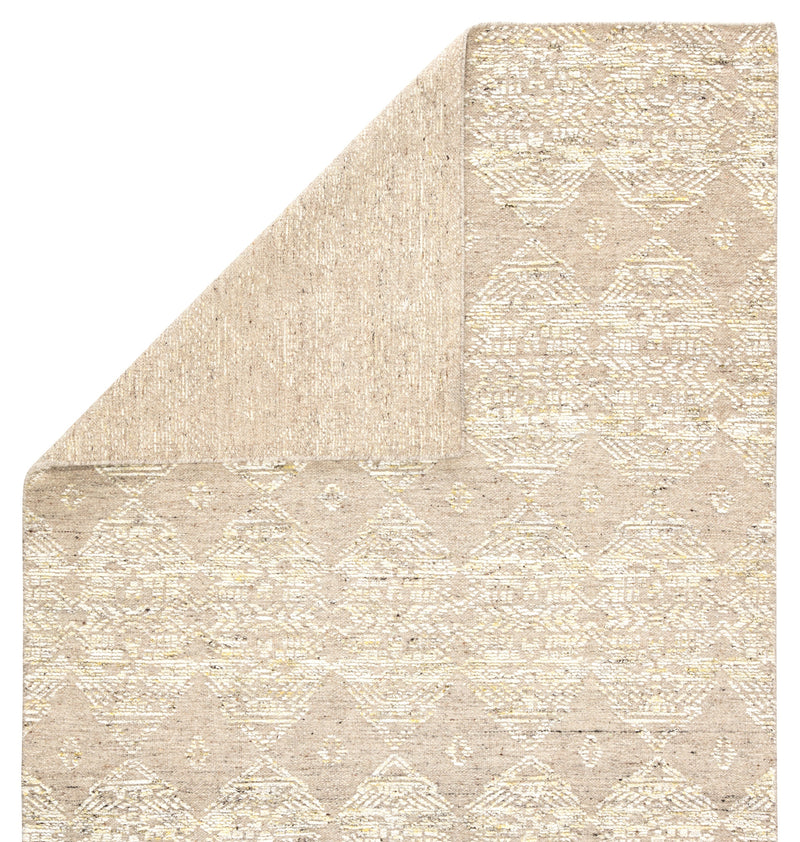 Dentelle Hand-Knotted Geometric Beige & Gold Area Rug design by Jaipur Living