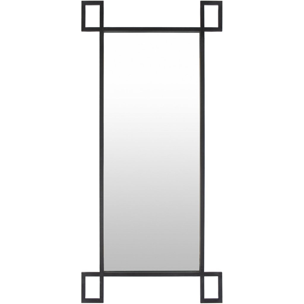 Brim BRM-001 Rectangular Mirror in Black by Surya