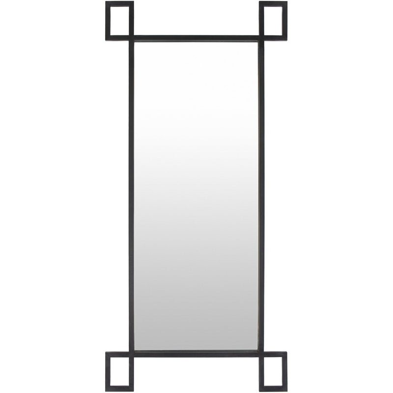 Brim BRM-001 Rectangular Mirror in Black by Surya