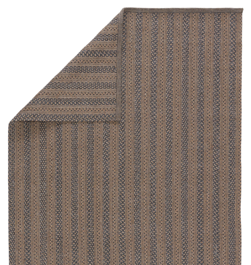 Madaket Handmade Indoor/Outdoor Stripes Rug in Taupe & Gray