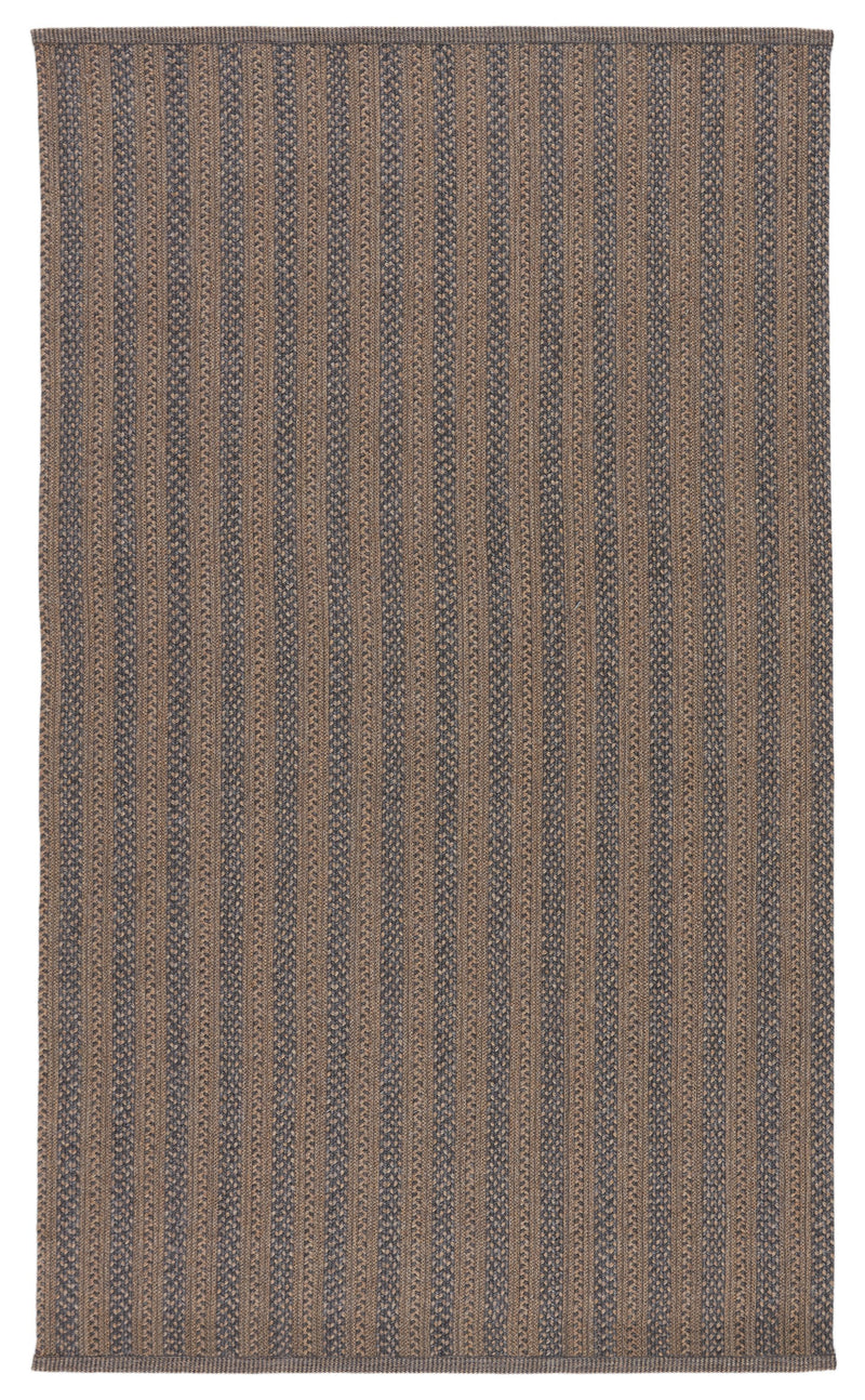 Madaket Handmade Indoor/Outdoor Stripes Rug in Taupe & Gray