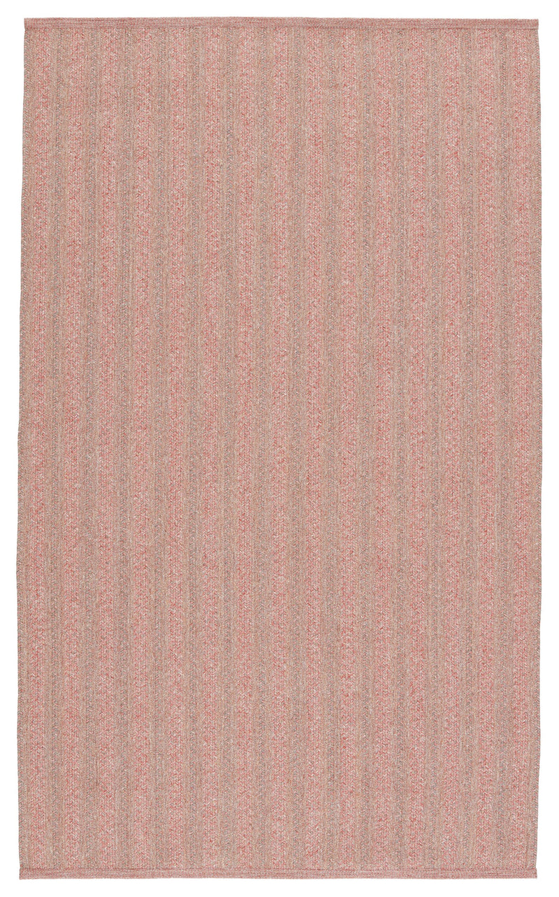 Topsail Indoor/Outdoor Striped Rose & Taupe Rug