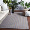 Topsail Indoor/Outdoor Striped Light Blue & Taupe Rug