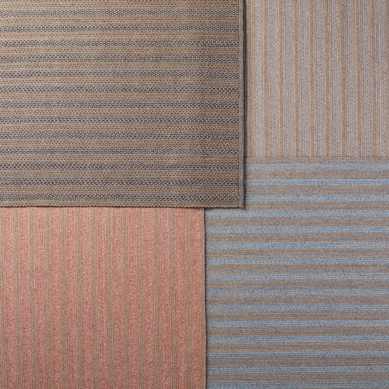 Topsail Indoor/Outdoor Striped Light Blue & Taupe Rug