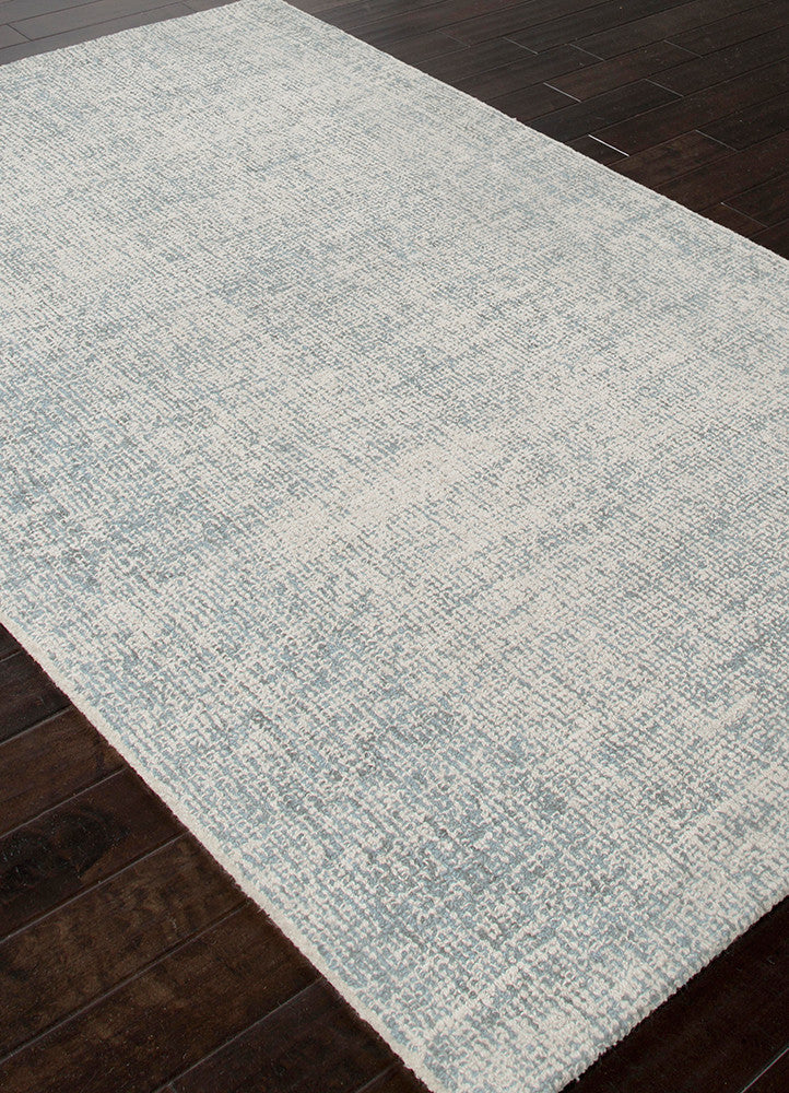 Oland Handmade Solid White & Light Blue Area Rug