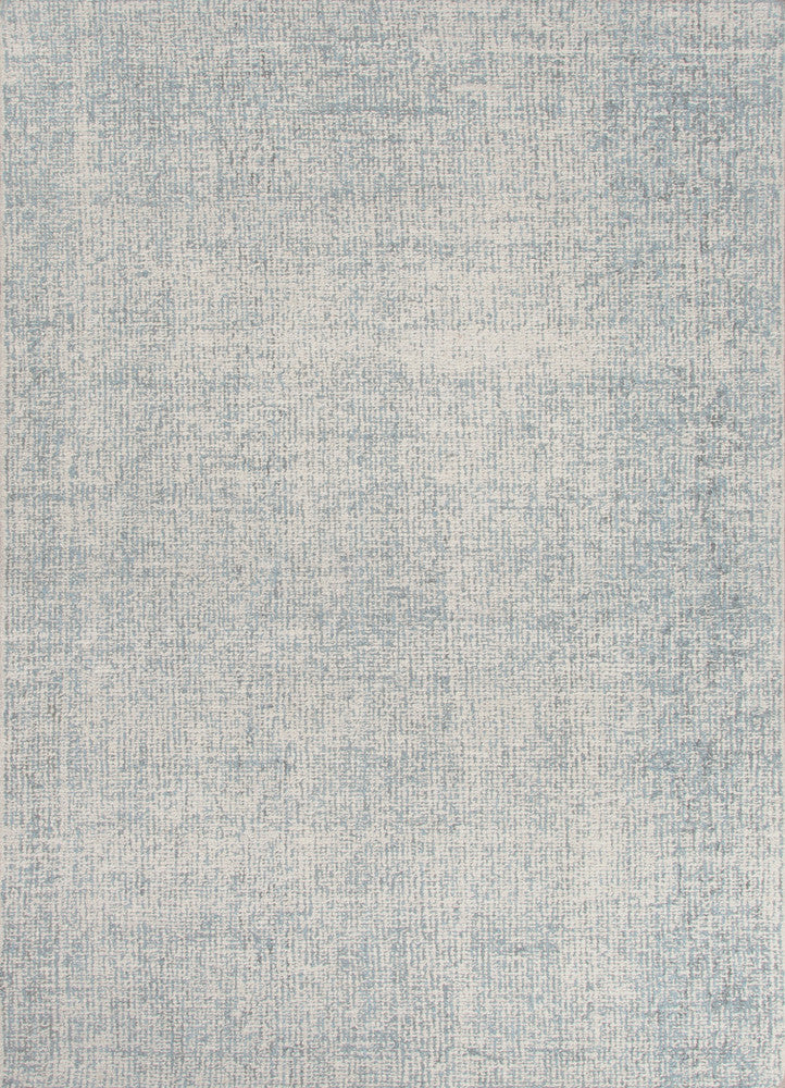 Oland Handmade Solid White & Light Blue Area Rug