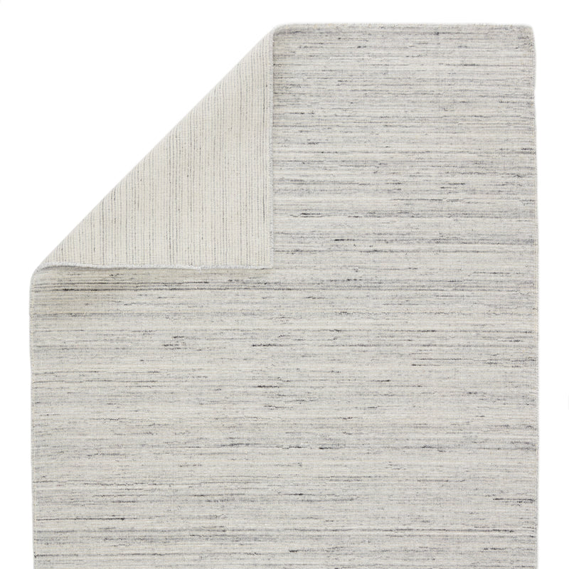 Danan Handmade Solid Gray & Ivory Rug