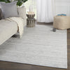 Danan Handmade Solid Gray & Ivory Rug