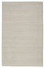 Danan Handmade Solid Ivory & Light Gray Rug