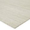 Danan Handmade Solid Ivory & Light Gray Rug