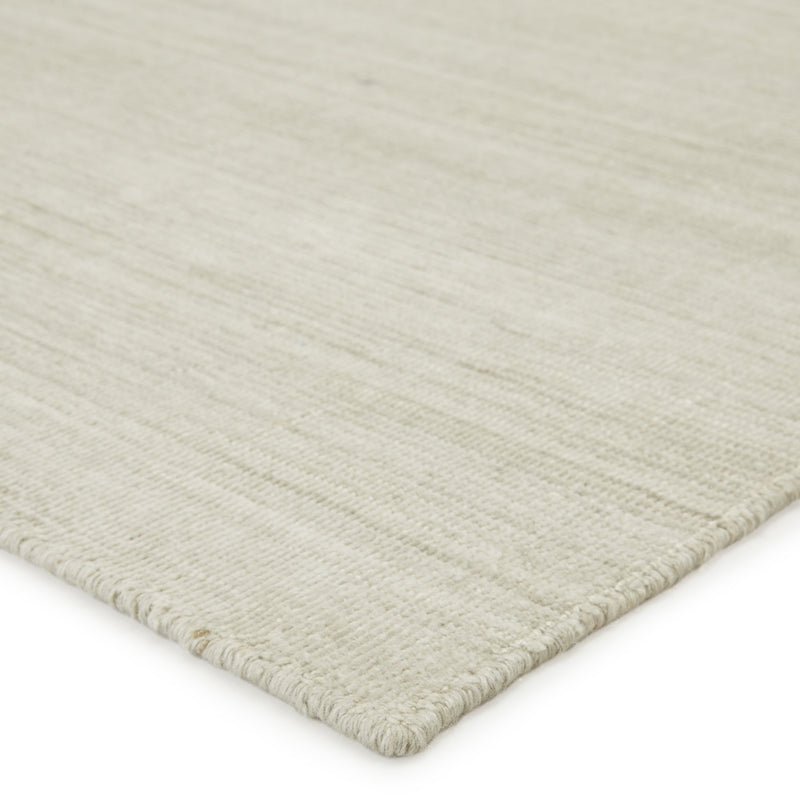 Danan Handmade Solid Ivory & Light Gray Rug