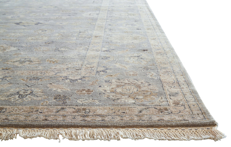 Riverton Hand-Knotted Medallion Gray & Tan Area Rug