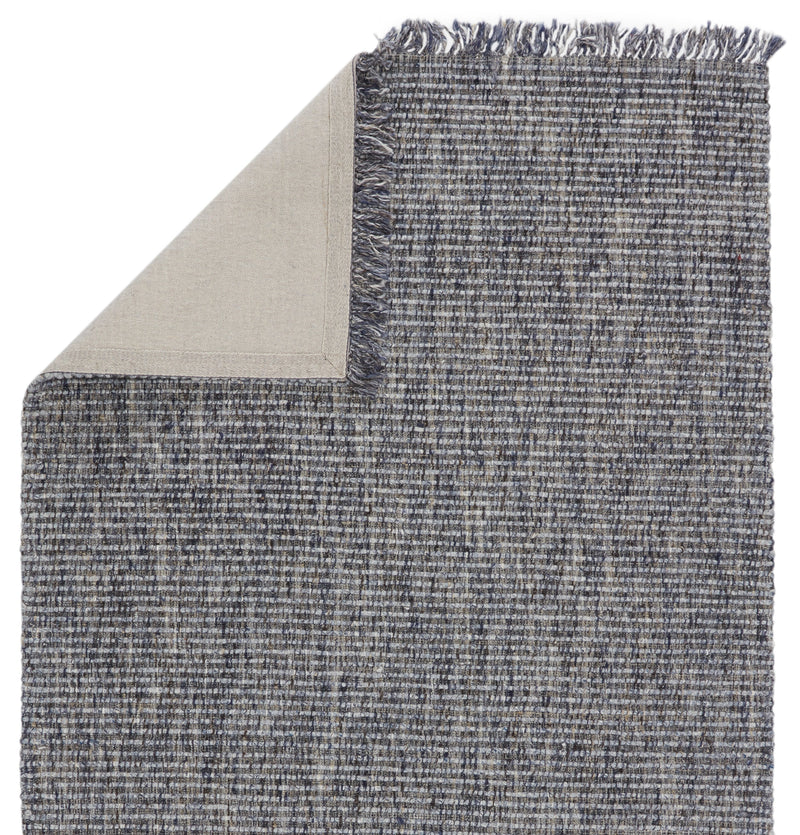 Caraway Handmade Solid Rug in Blue & Gray