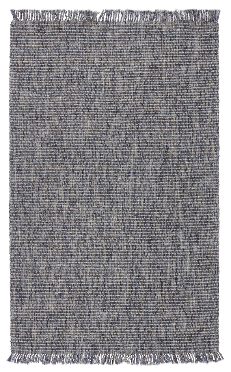 Caraway Handmade Solid Rug in Blue & Gray