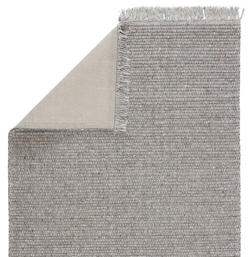 Caraway Handmade Solid Rug in Gray & Cream