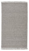 Caraway Handmade Solid Rug in Gray & Cream