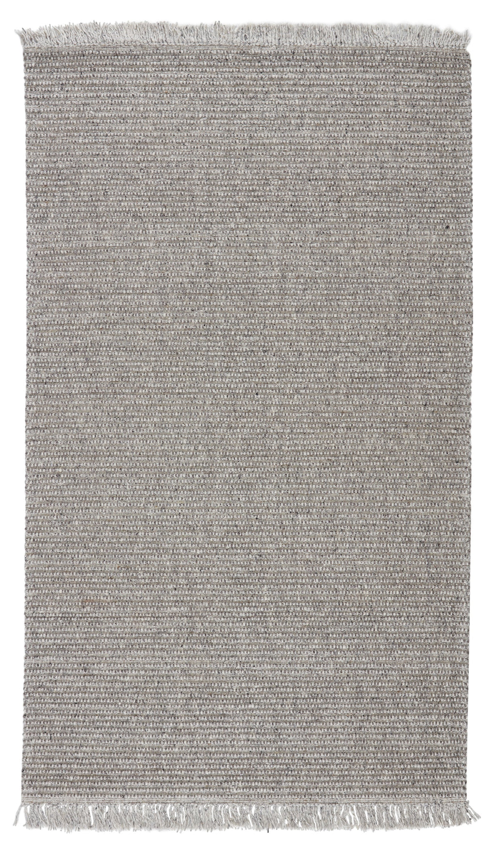 Caraway Handmade Solid Rug in Gray & Cream