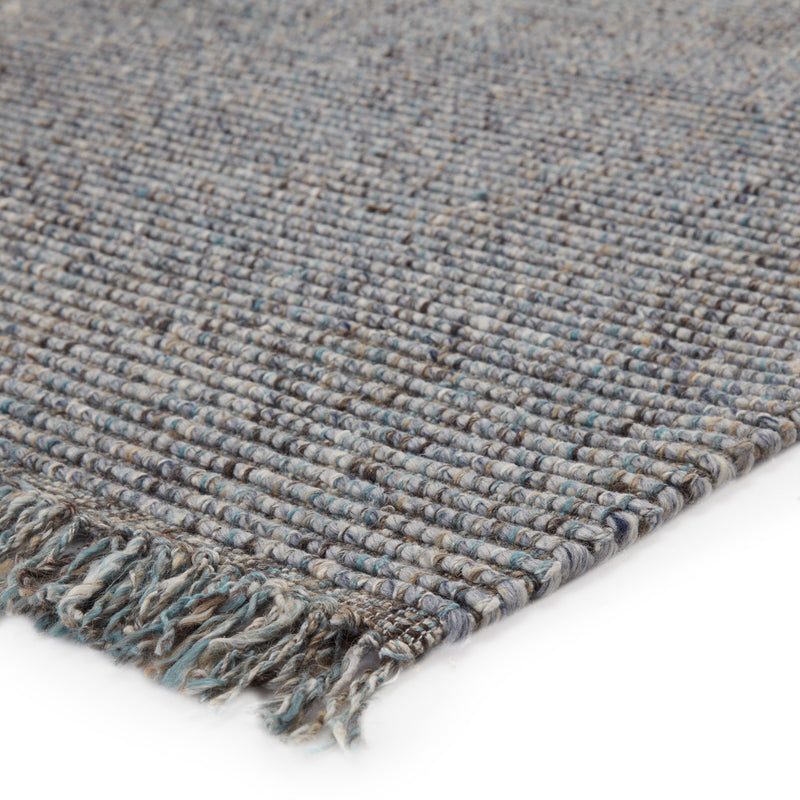 Caraway Handmade Solid Rug in Gray & Blue