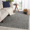 Caraway Handmade Solid Rug in Gray & Blue