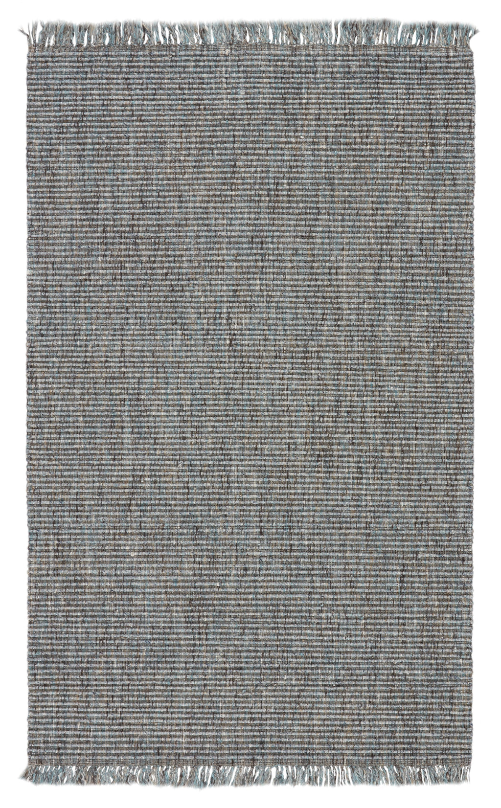 Caraway Handmade Solid Rug in Gray & Blue