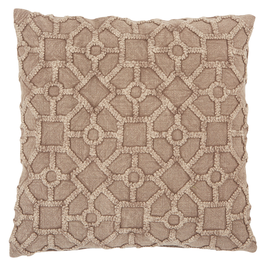 Espanola Trellis Pillow in Taupe