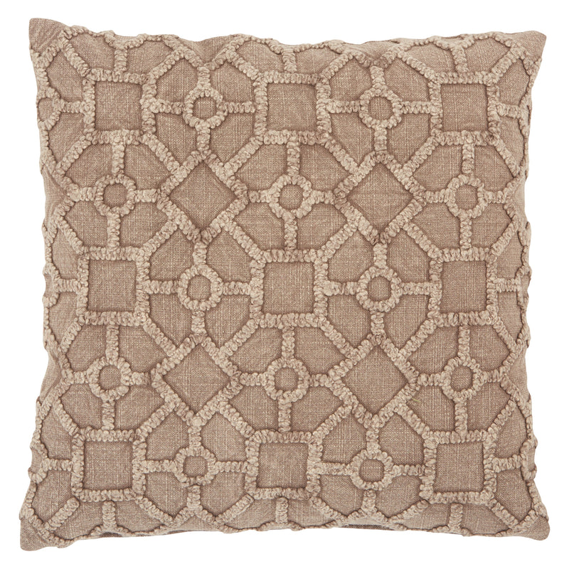 Espanola Trellis Pillow in Taupe