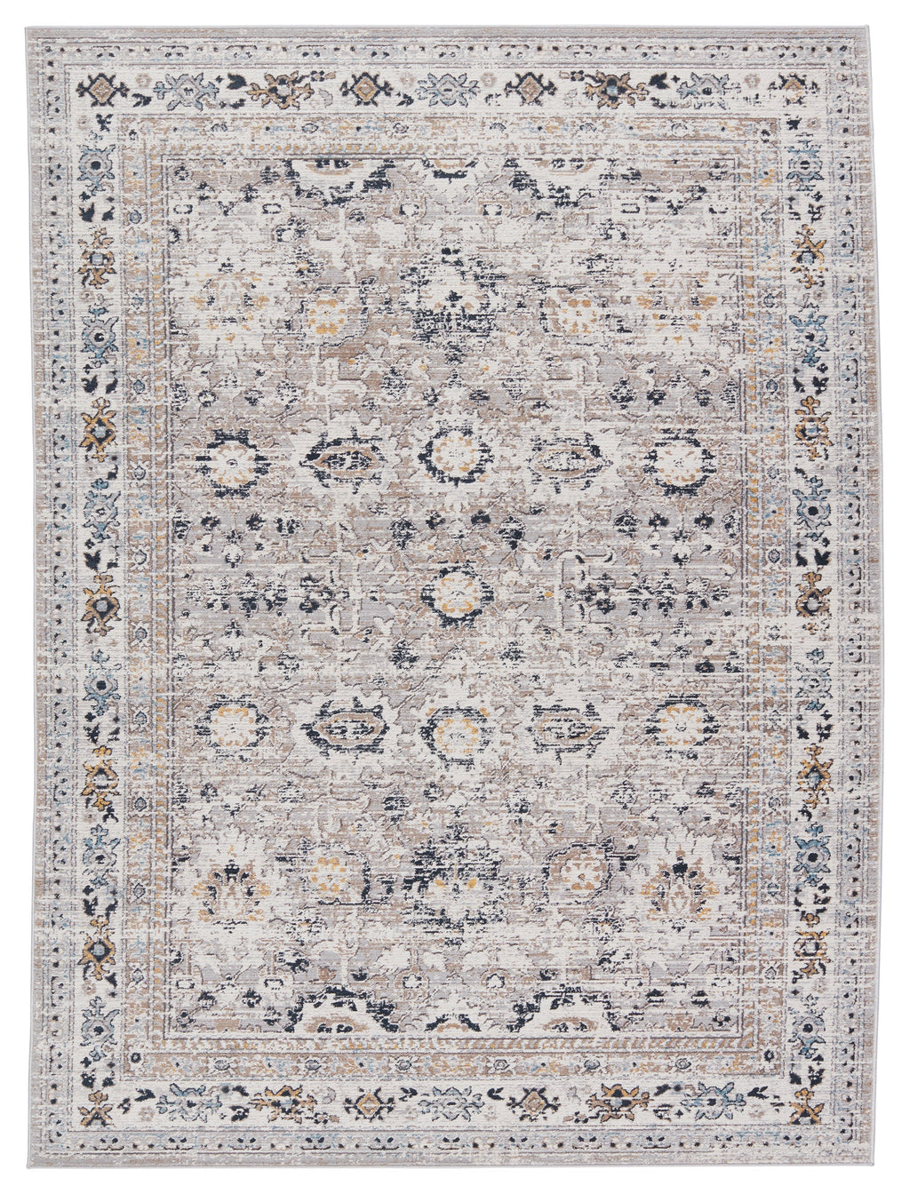 Herena Oriental Grey & Dark Blue Rug by Jaipur Living