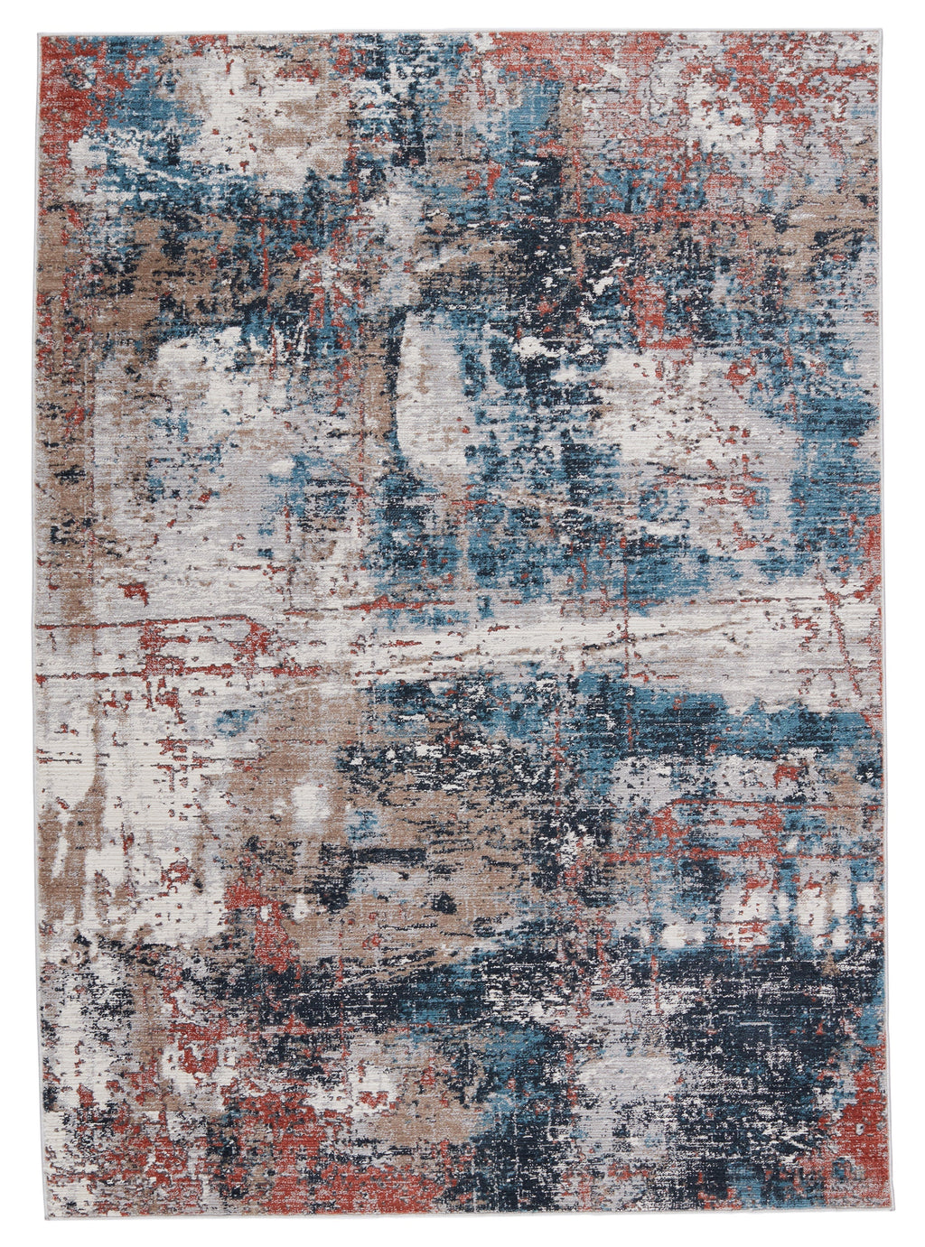 Casiane Abstract Red & Blue Rug by Jaipur Living