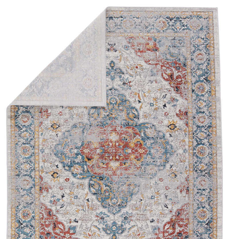 Syagria Medallion Blue & Red Rug by Jaipur Living