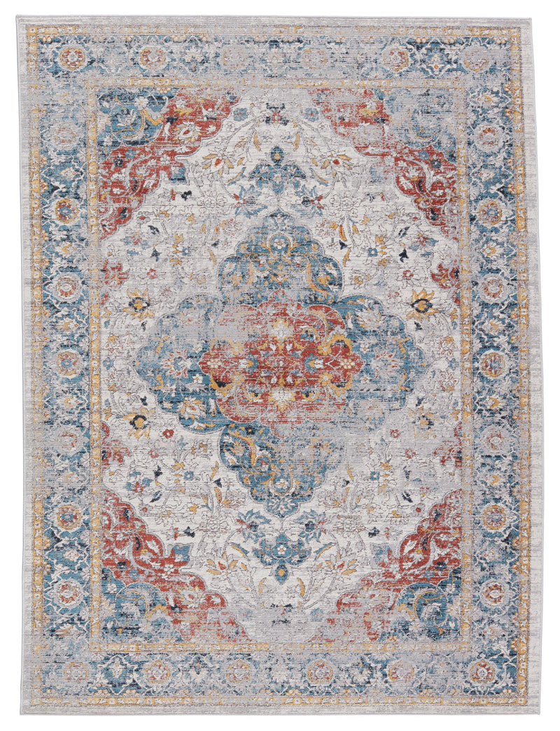 Syagria Medallion Blue & Red Rug by Jaipur Living