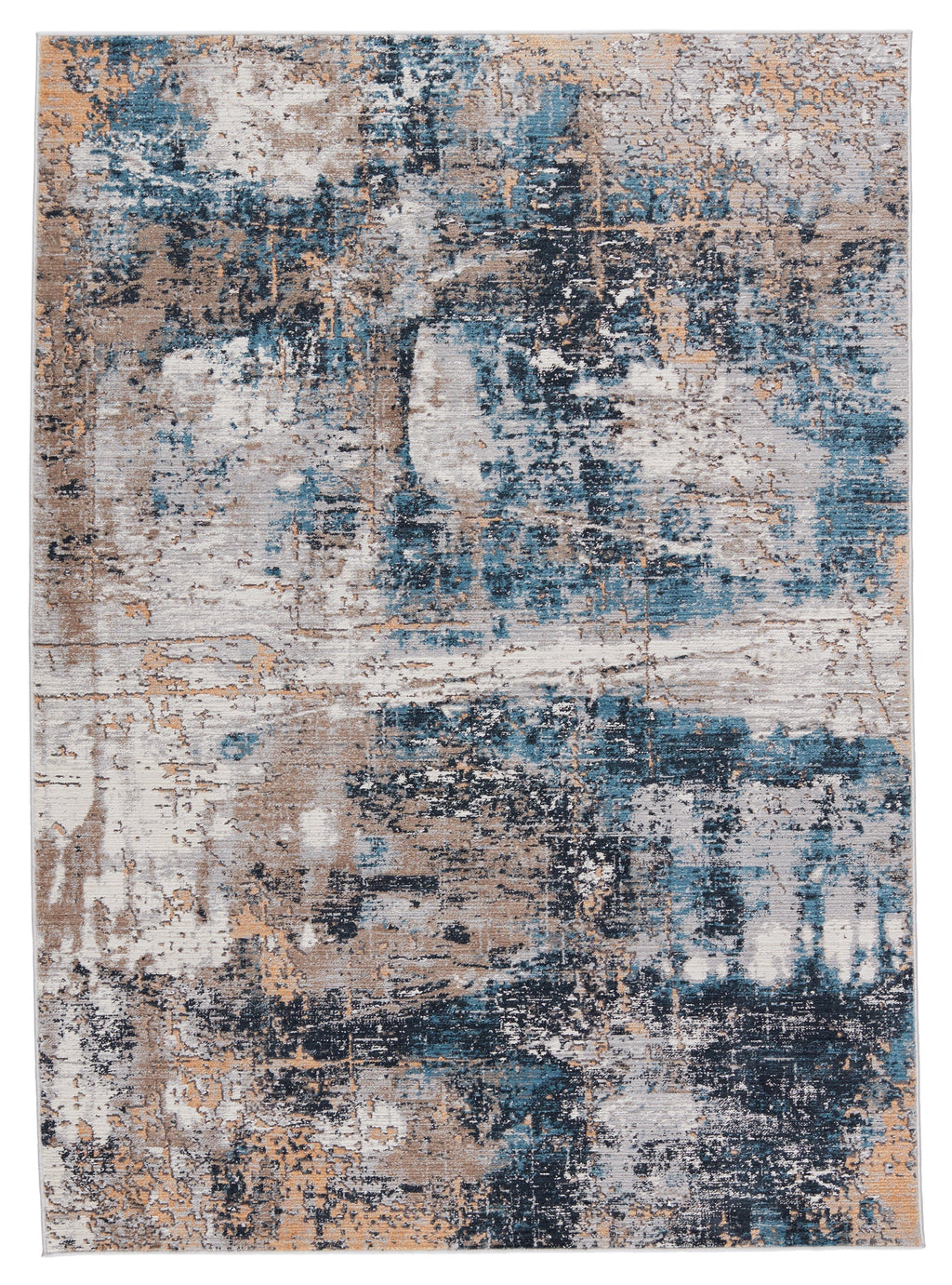 Casiane Abstract Gold & Blue Rug by Jaipur Living