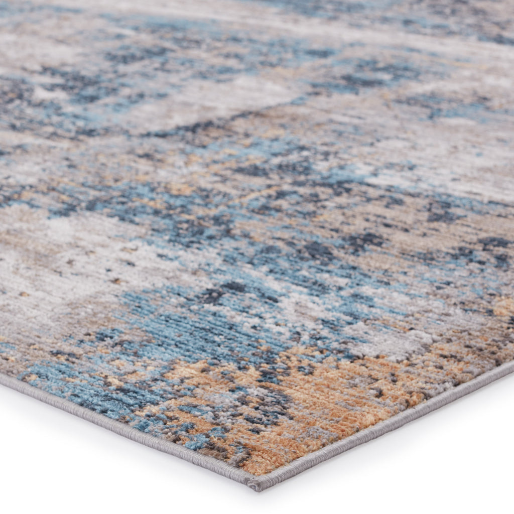 Casiane Abstract Gold & Blue Rug by Jaipur Living