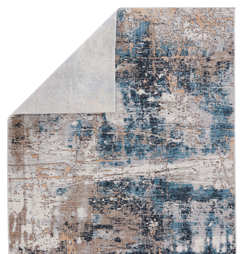 Casiane Abstract Gold & Blue Rug by Jaipur Living