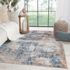 Casiane Abstract Gold & Blue Rug by Jaipur Living