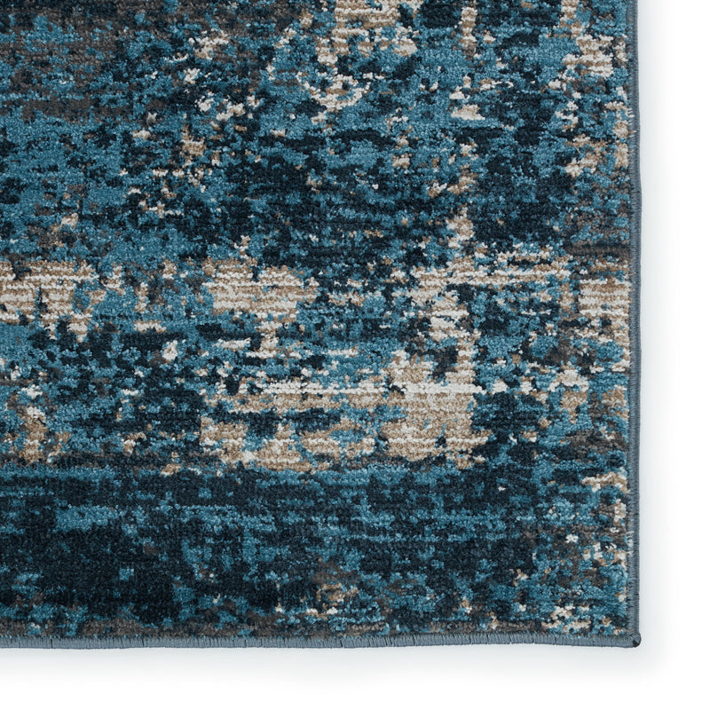 Byzantine Aleph Blue & Gray Rug 4