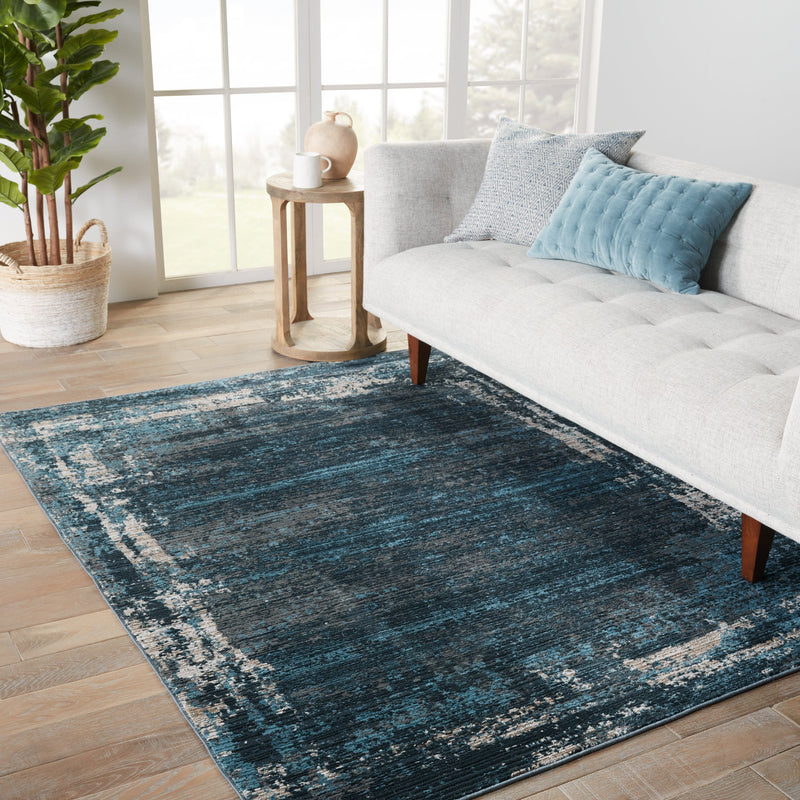 Byzantine Aleph Blue & Gray Rug 5