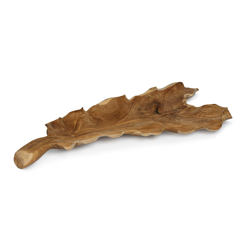 Banda Reclaimed Teak Root Leaf Tray