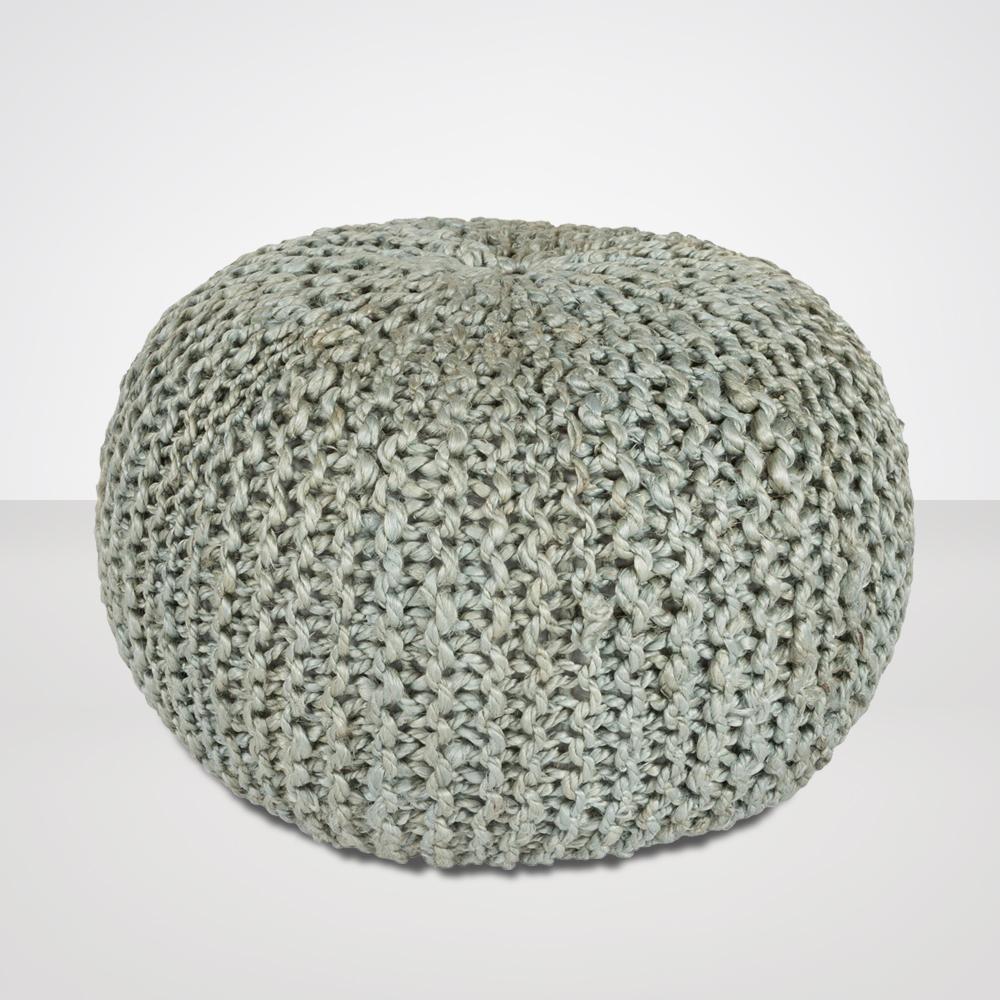 Bermuda Pouf in Light Grey