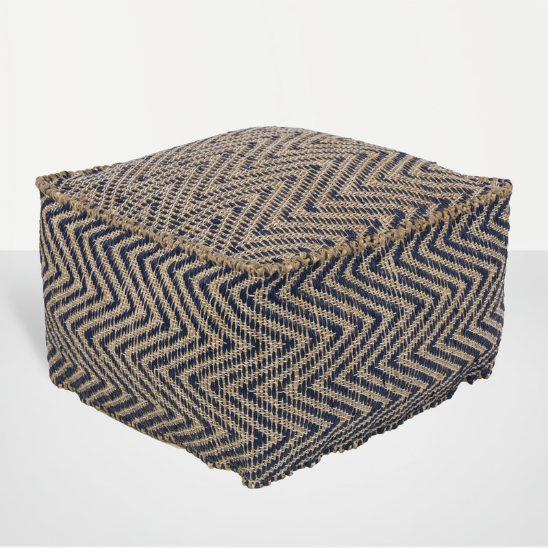 Bodega Pouf in Navy & Khaki