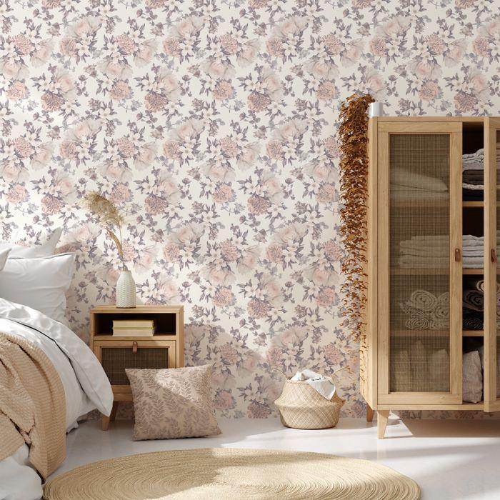 Botanical Floral Removable Wallpaper in Blossom