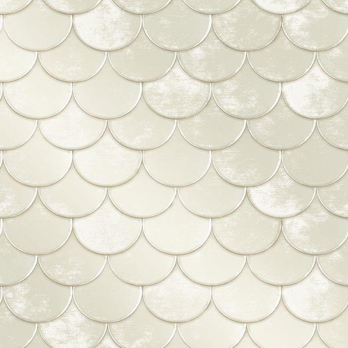 Brass Belly Removable Wallpaper in Pearl