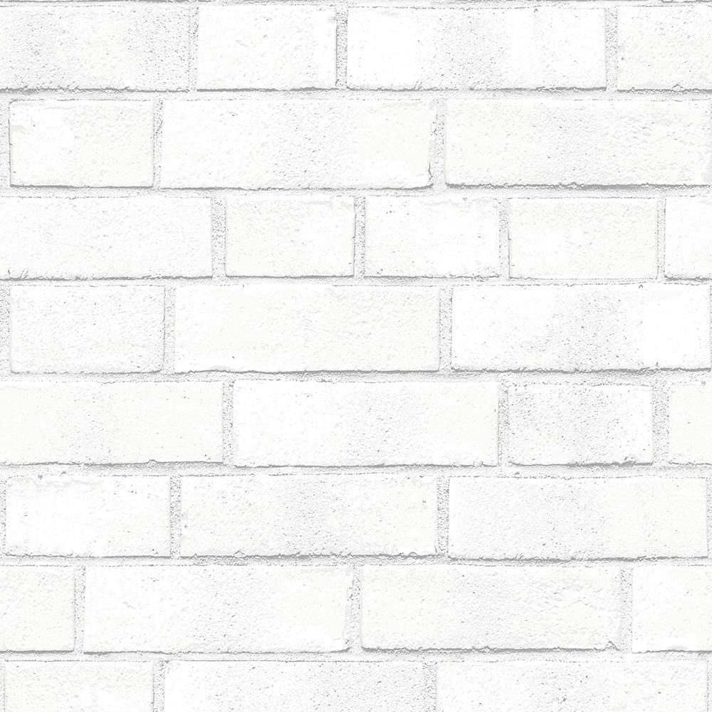 Brick Removable Wallpaper in White