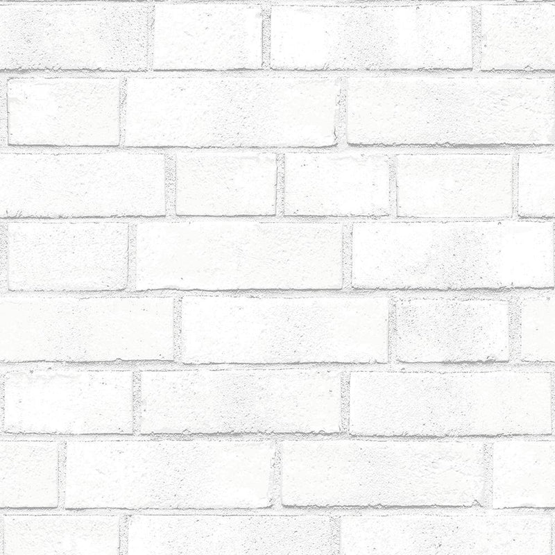 Brick Removable Wallpaper in White