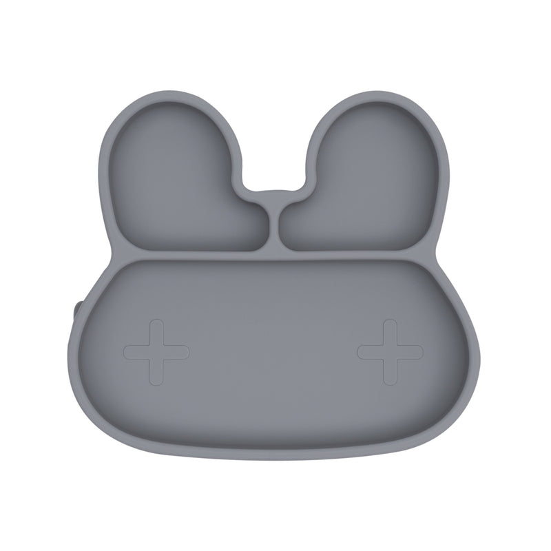 Bunny Stickie Plate - Grey