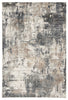 Sisario Abstract Gray & Gold Area Rug