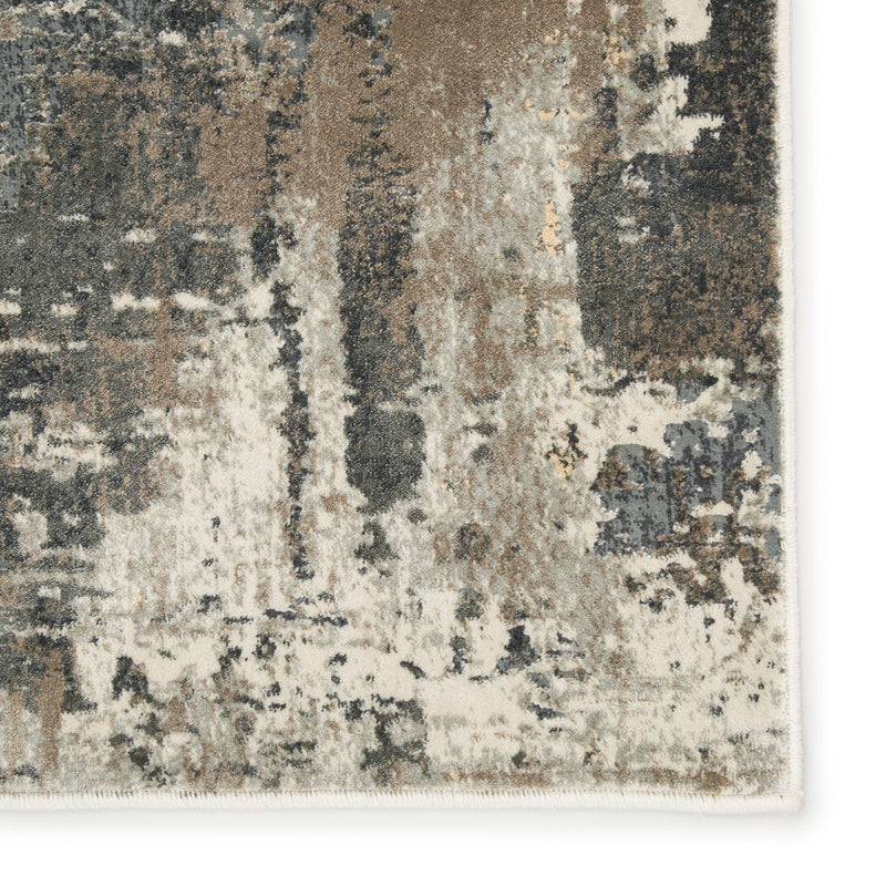 Sisario Abstract Gray & Gold Area Rug